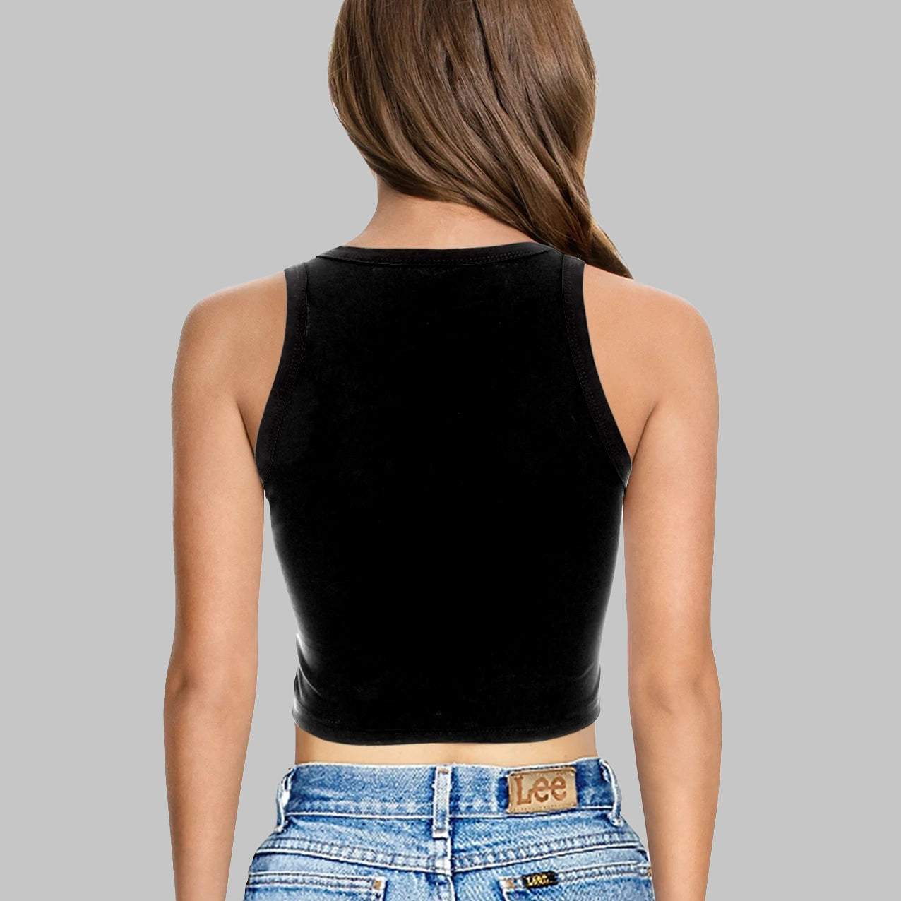 Blusa gótica corta con motivo de María Magdalena