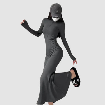 Tight long sleeve gothic dress
