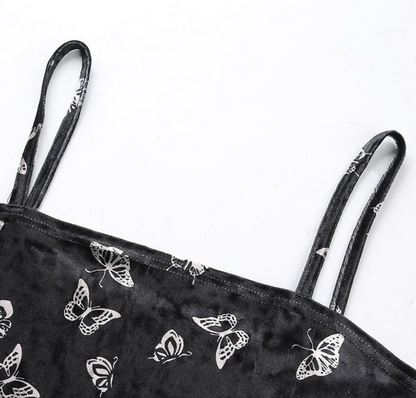 VESTIDO MARIPOSA CORTO NEGRO