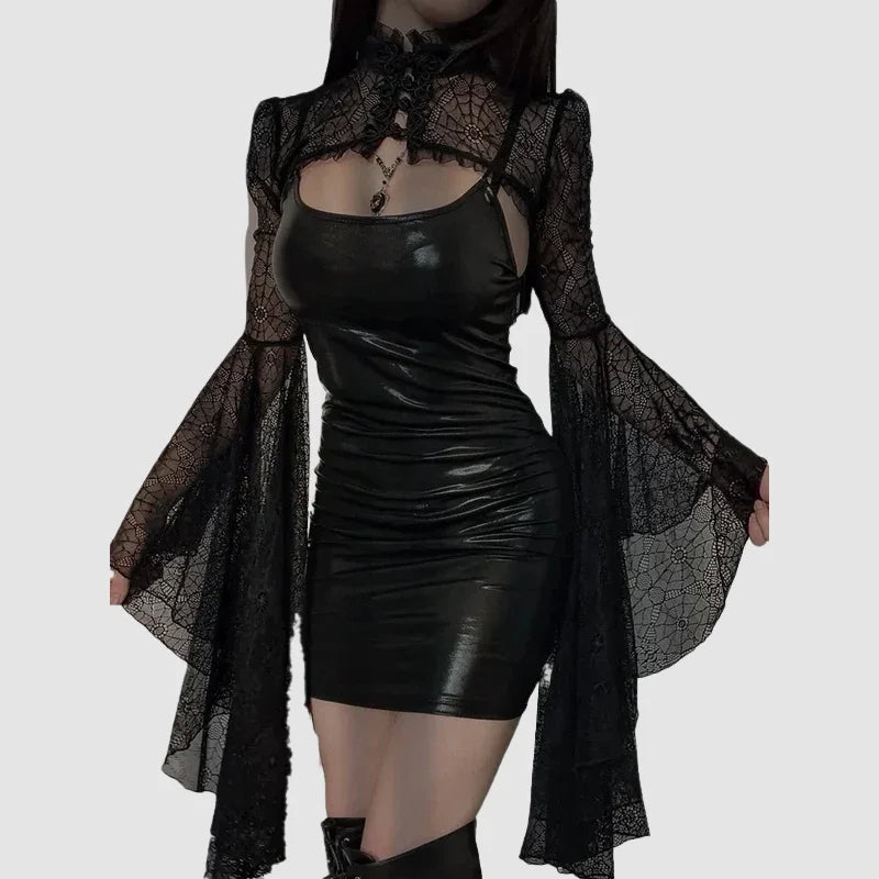 Goth punk short dress