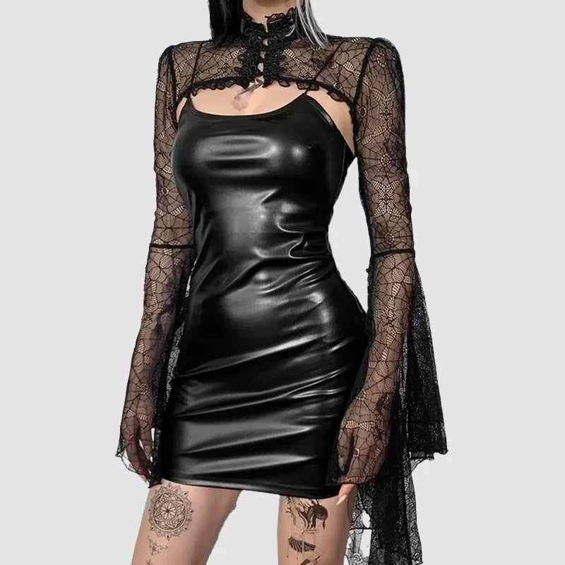 vestido negro ajustado