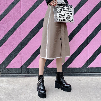 ZAPATOS GÓTICOS DE PIEL ECO EN NEGRO CON CADENA