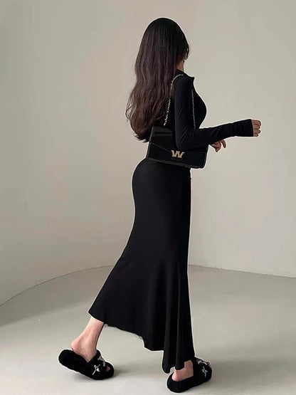 Tight long sleeve gothic dress