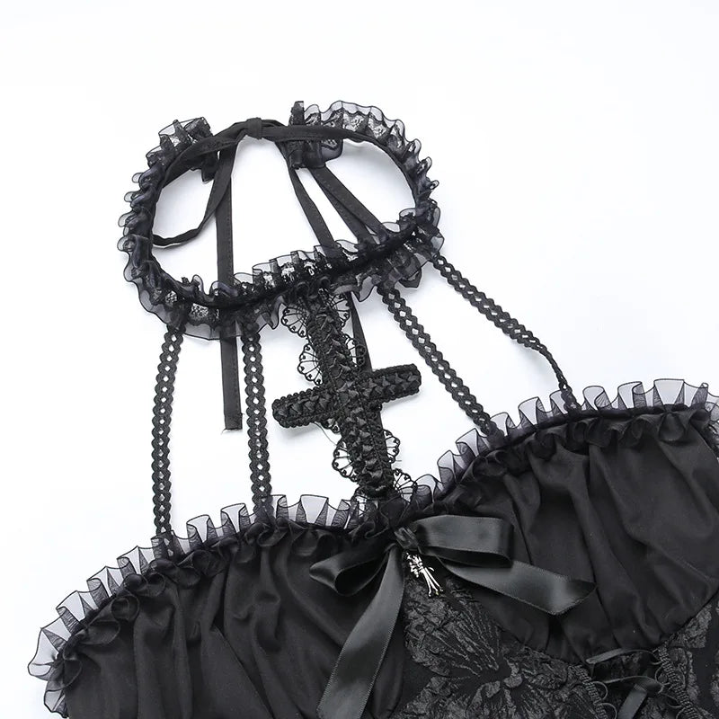 elegante vestido gótico