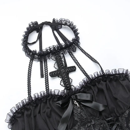 elegante vestido gótico