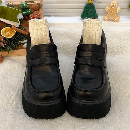 Zapatos con plataforma Spring - negro mate