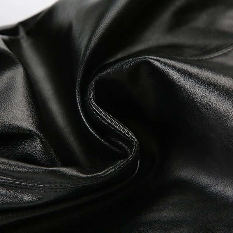 Pantalón gótico de piel - negro