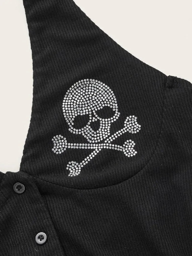 Top de mujer con motivo de calavera