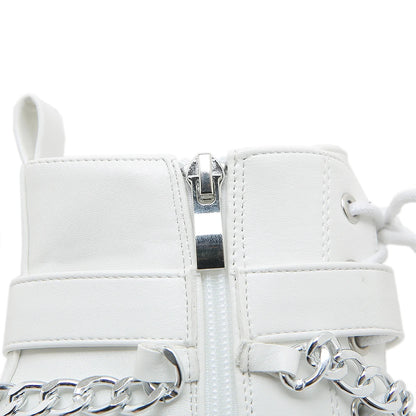 Zapatos altos con cadena - blanco