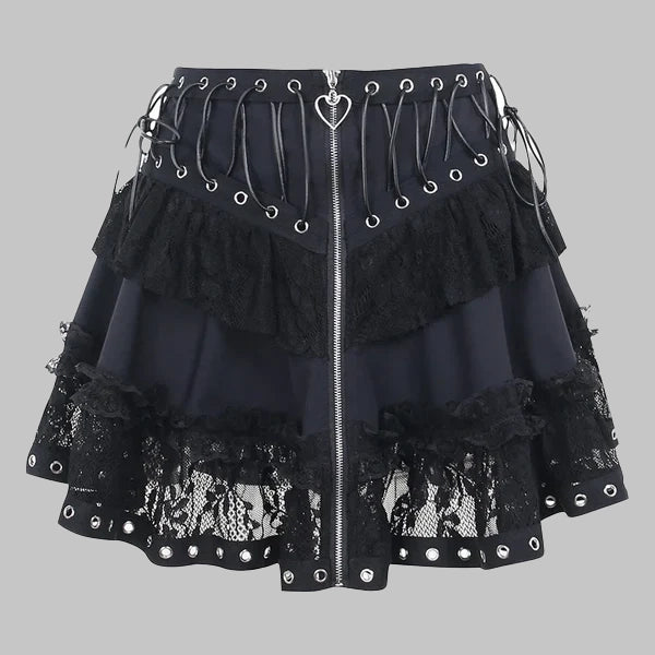 falda gótica negra
