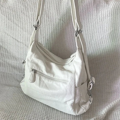 Bolso de cuero Pu blanco