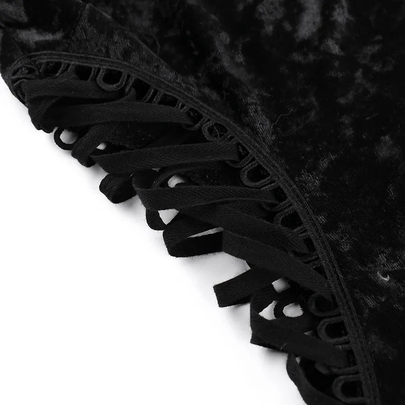 Vestido de fiesta gótico con tirantes