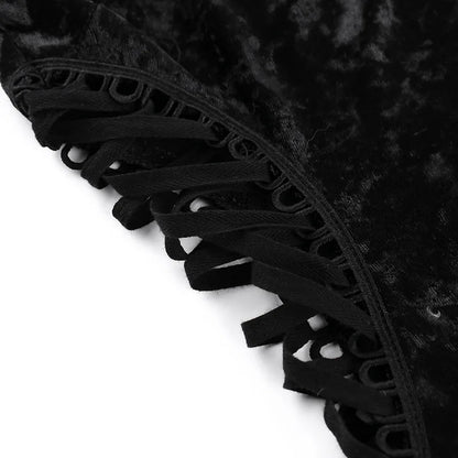 Vestido de fiesta gótico con tirantes