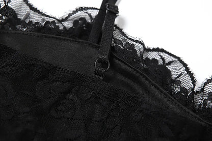 Vestido gótico de encaje oscuro