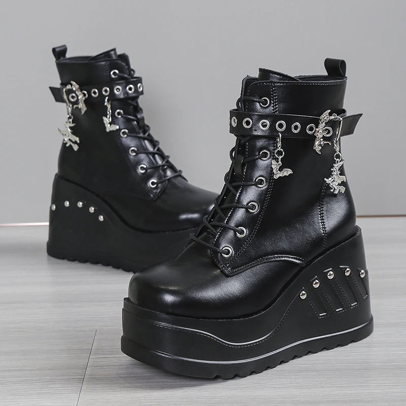 Wysokie czarne buty abyssal