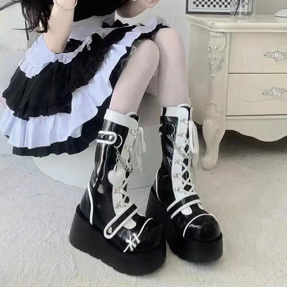 Zapatos con plataforma kawaii - negro