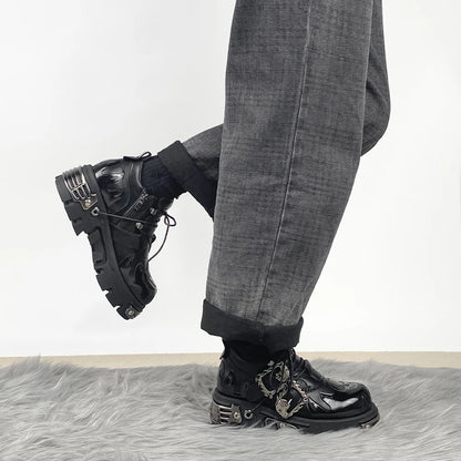 ZAPATOS GÓTICOS DE MUJER CON DECORACIONES DE METAL