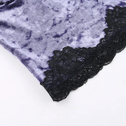 Top escote pico tirantes - violeta