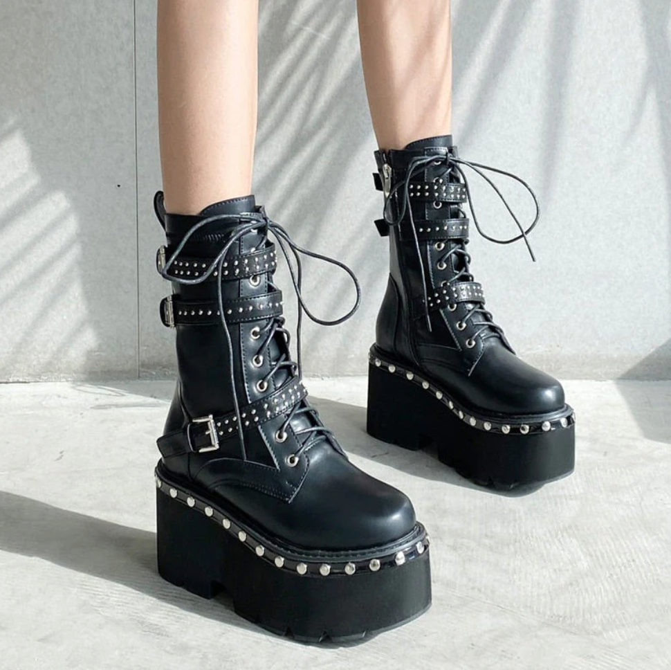 ZAPATOS ALTOS DE PIEL PARA MUJER