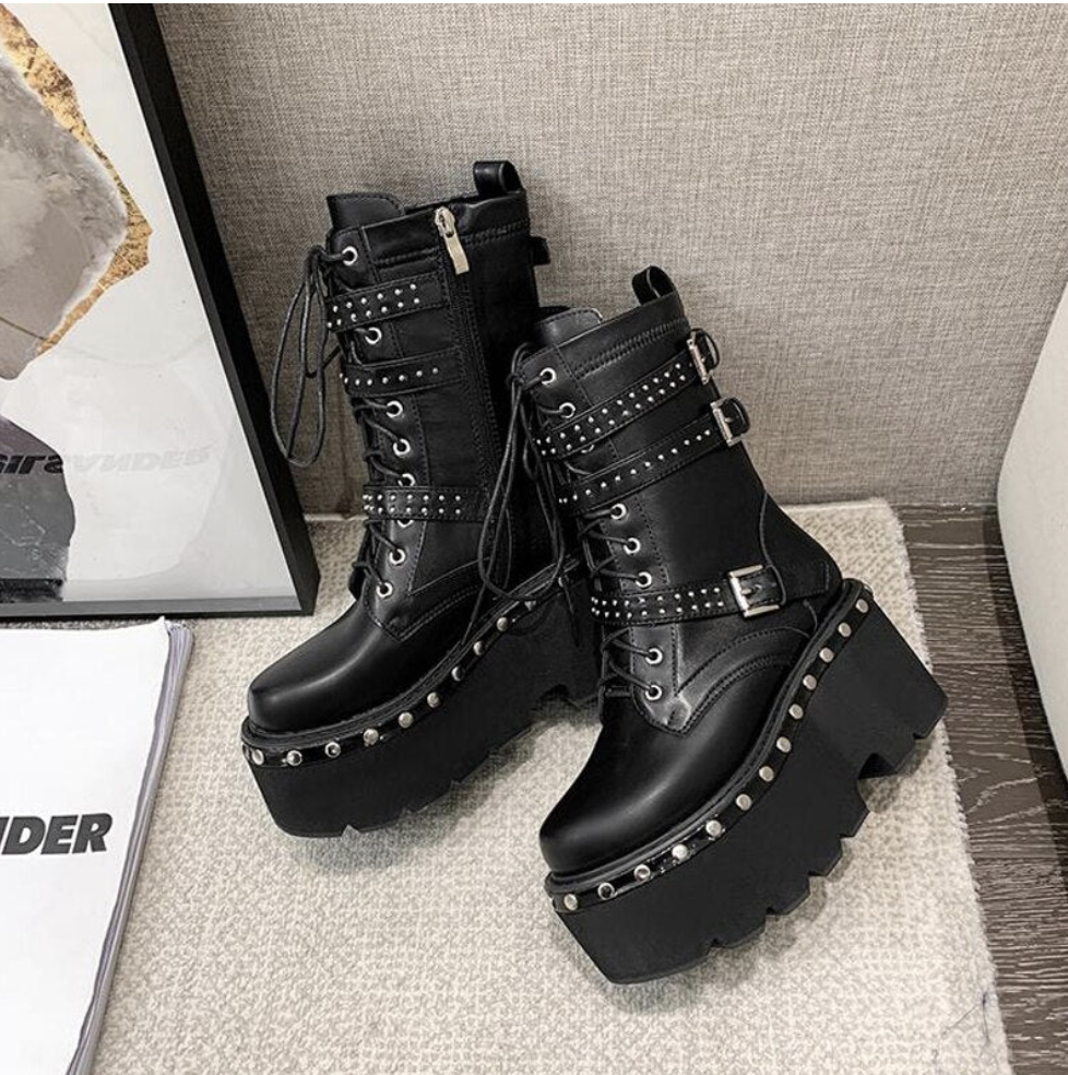 ZAPATOS ALTOS DE PIEL PARA MUJER